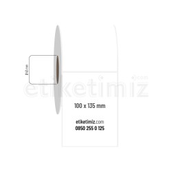 100x135 mm PP Opak Etiket