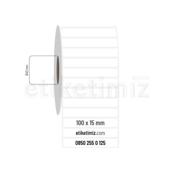100x15 mm PP Opak Etiket 100x15 mm PP Opak Etiket