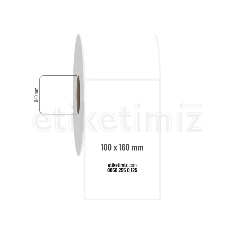 100x160 mm PP Opak Etiket