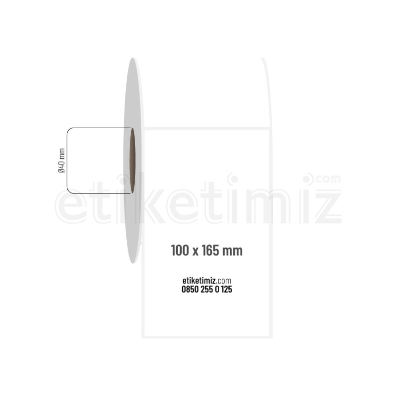 100x165 mm PP Opak Etiket 100x165 mm PP Opak Etiket