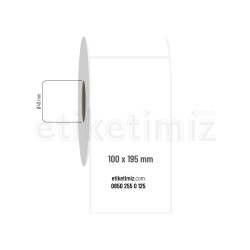 100x195 mm PP Opak Etiket