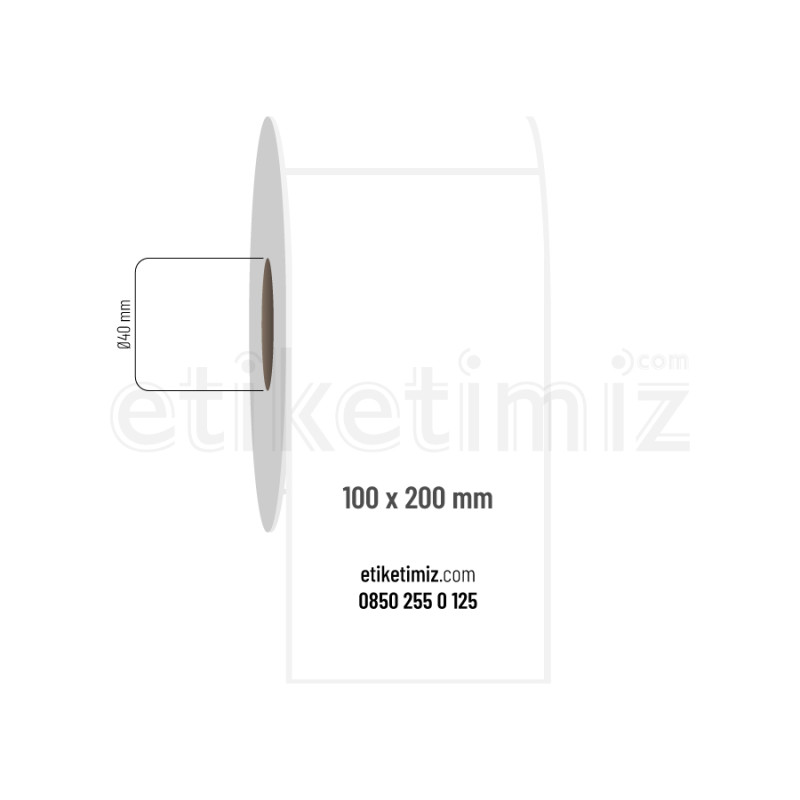 100x200 mm PP Opak Etiket 100x200 mm PP Opak Etiket