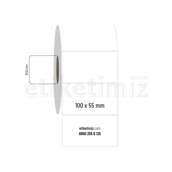 100x55 mm PP Opak Etiket 100x55 mm PP Opak Etiket
