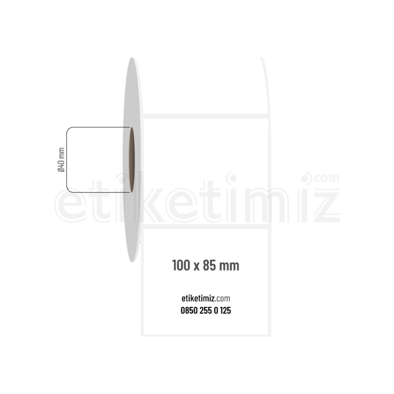 100x85 mm PP Opak Etiket 100x85 mm PP Opak Etiket