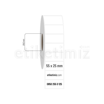 55x25 mm PP Opak Etiket 55x25 mm PP Opak Etiket