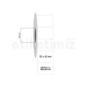 55x40 mm PP Opak Etiket 55x40 mm PP Opak Etiket