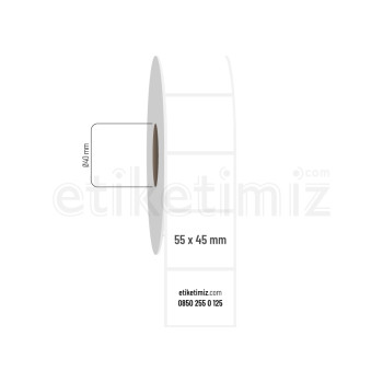 55x45 mm PP Opak Etiket 55x45 mm PP Opak Etiket