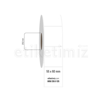 55x60 mm PP Opak Etiket 55x60 mm PP Opak Etiket
