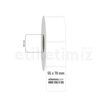 55x70 mm PP Opak Etiket 55x70 mm PP Opak Etiket