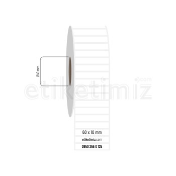 60x10 mm PP Opak Etiket 60x10 mm PP Opak Etiket