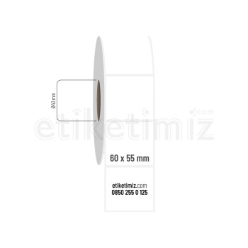 60x55 mm PP Opak Etiket 60x55 mm PP Opak Etiket