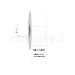 60x75 mm PP Opak Etiket