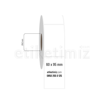 60x95 mm PP Opak Etiket 60x95 mm PP Opak Etiket