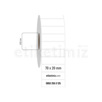 70x20 mm PP Opak Etiket 70x20 mm PP Opak Etiket