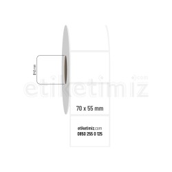 70x55 mm PP Opak Etiket