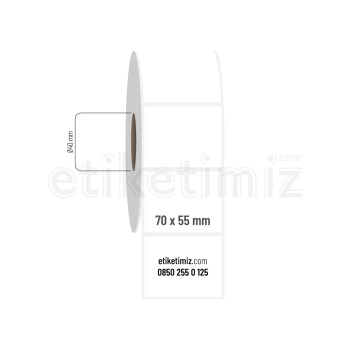 70x55 mm PP Opak Etiket 70x55 mm PP Opak Etiket