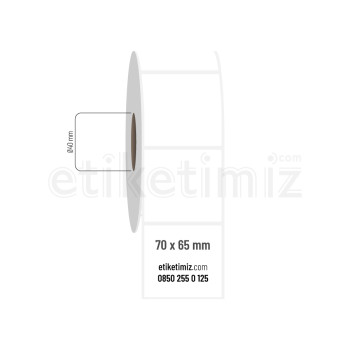 70x65 mm PP Opak Etiket 70x65 mm PP Opak Etiket