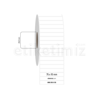 75x10 mm PP Opak Etiket 75x10 mm PP Opak Etiket