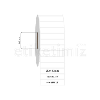75x15 mm PP Opak Etiket 75x15 mm PP Opak Etiket