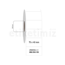 75x40 mm PP Opak Etiket
