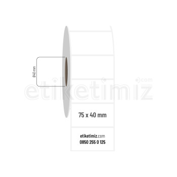 75x40 mm PP Opak Etiket 75x40 mm PP Opak Etiket