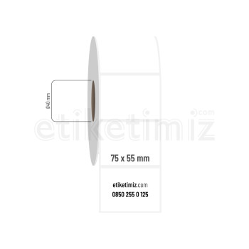 75x55 mm PP Opak Etiket 75x55 mm PP Opak Etiket