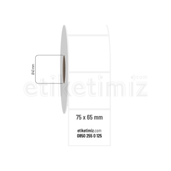 75x65 mm PP Opak Etiket 75x65 mm PP Opak Etiket