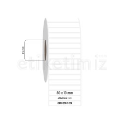 80x10 mm PP Opak Etiket