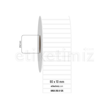 80x10 mm PP Opak Etiket 80x10 mm PP Opak Etiket