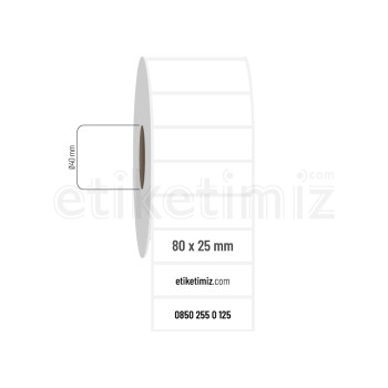 80x25 mm PP Opak Etiket 80x25 mm PP Opak Etiket