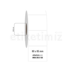 80x65 mm PP Opak Etiket