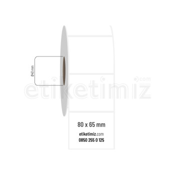 80x65 mm PP Opak Etiket 80x65 mm PP Opak Etiket