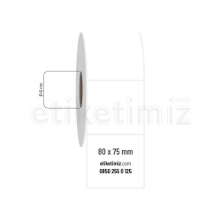 80x75 mm PP Opak Etiket