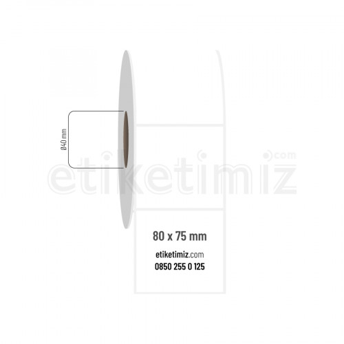 80x75 mm PP Opak Etiket 80x75 mm PP Opak Etiket