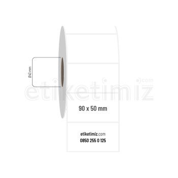 90x50 mm PP Opak Etiket 90x50 mm PP Opak Etiket