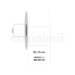 90x75 mm PP Opak Etiket