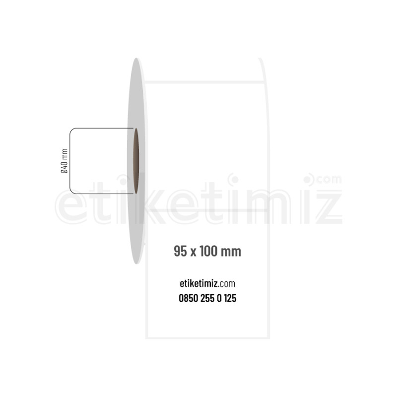 95x100 mm PP Opak Etiket 95x100 mm PP Opak Etiket