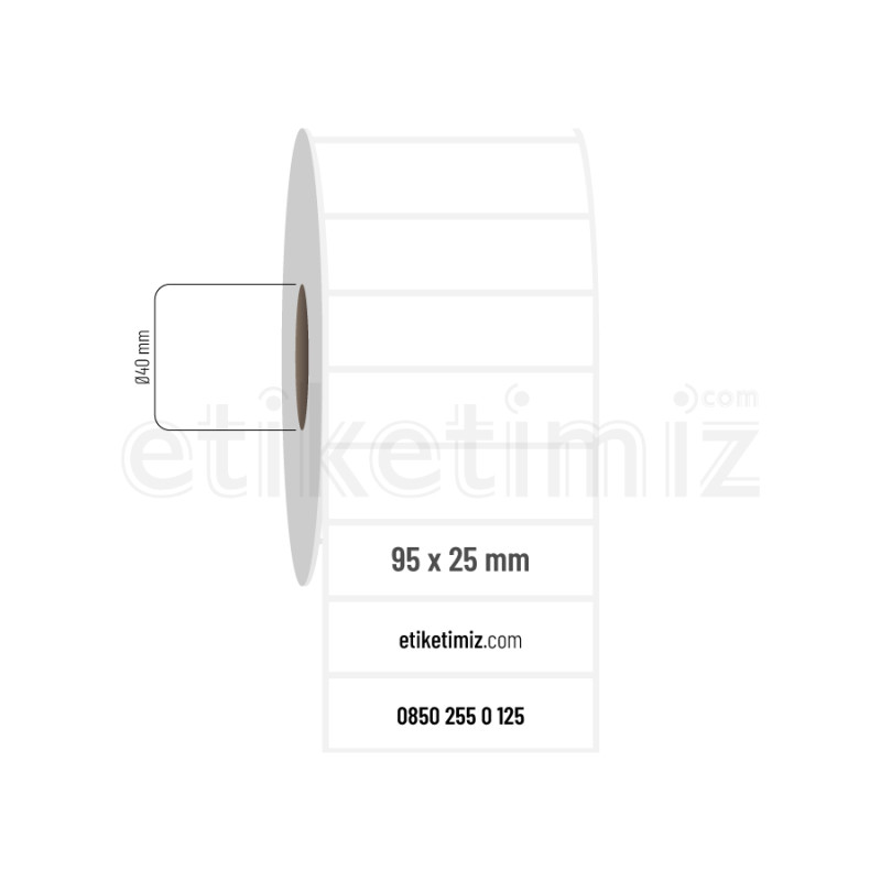95x25 mm PP Opak Etiket 95x25 mm PP Opak Etiket
