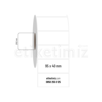 95x40 mm PP Opak Etiket 95x40 mm PP Opak Etiket
