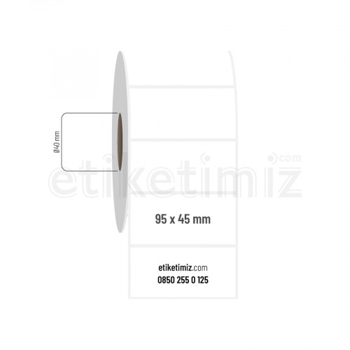 95x45 mm PP Opak Etiket 95x45 mm PP Opak Etiket
