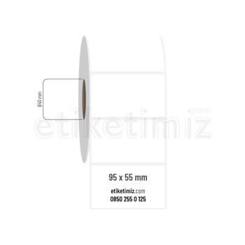 95x55 mm PP Opak Etiket 95x55 mm PP Opak Etiket