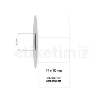 95x75 mm PP Opak Etiket 95x75 mm PP Opak Etiket