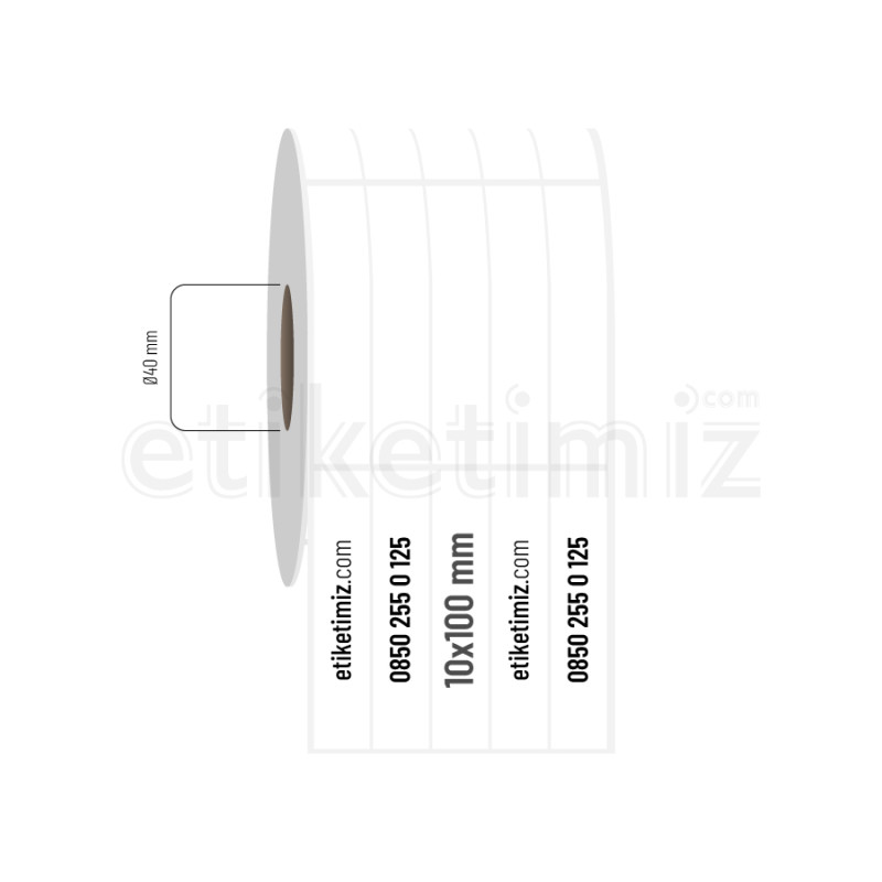 10x100 mm 5'li Aralıklı Fasson Fastyre Etiket 10x100 mm 5'li Aralıklı Fasson Fastyre Etiket