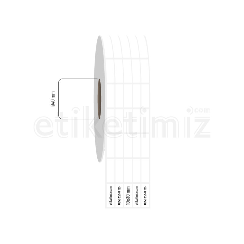10x30 mm 5'li Aralıklı Fasson Fastyre Etiket 10x30 mm 5'li Aralıklı Fasson Fastyre Etiket