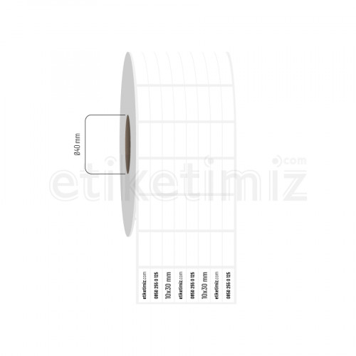 10x30 mm 8'li Bitişik Fasson Fastyre Etiket