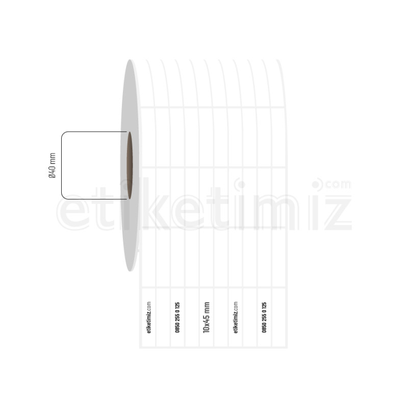10x45 mm 10'lu Aralıklı Fasson Fastyre Etiket 10x45 mm 10'lu Aralıklı Fasson Fastyre Etiket