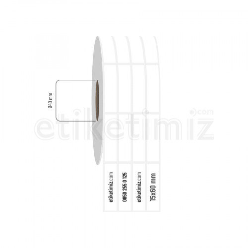 15x60 mm 4'lü Aralıklı PP Opak Etiket