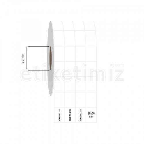 20x30 mm 4'lü Aralıklı Fasson Fastyre Etiket