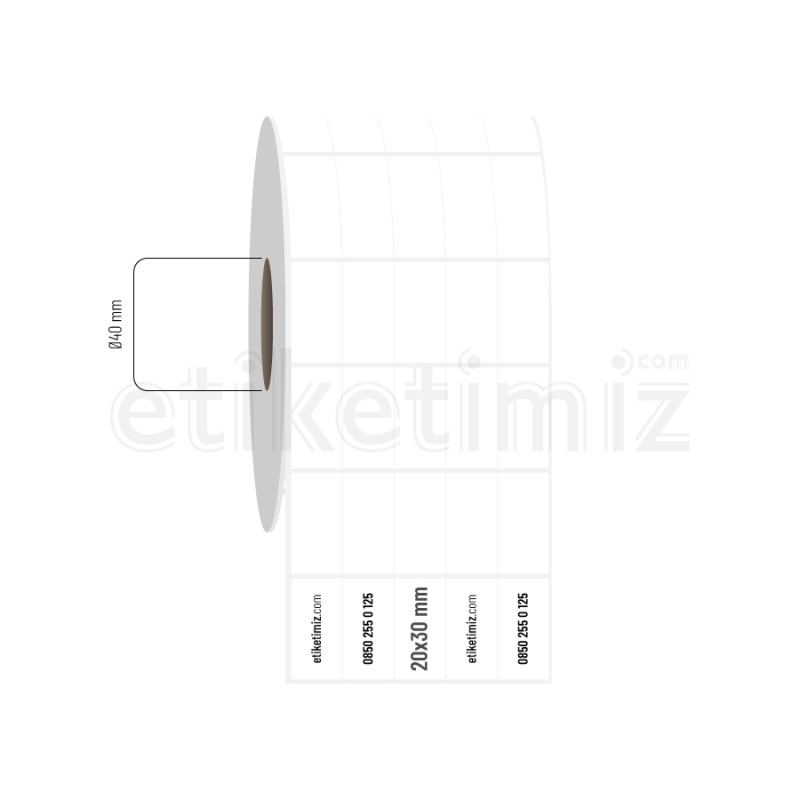 20x30 mm 5'li Bitişik Fasson Fastyre Etiket 20x30 mm 5'li Bitişik Fasson Fastyre Etiket