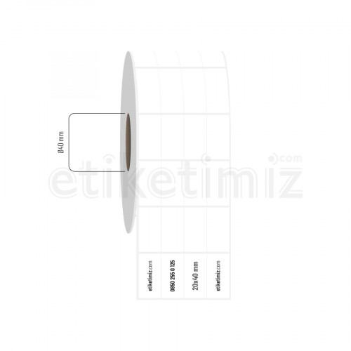 20x40 mm 4'lü Bitişik Fasson Fastyre Etiket